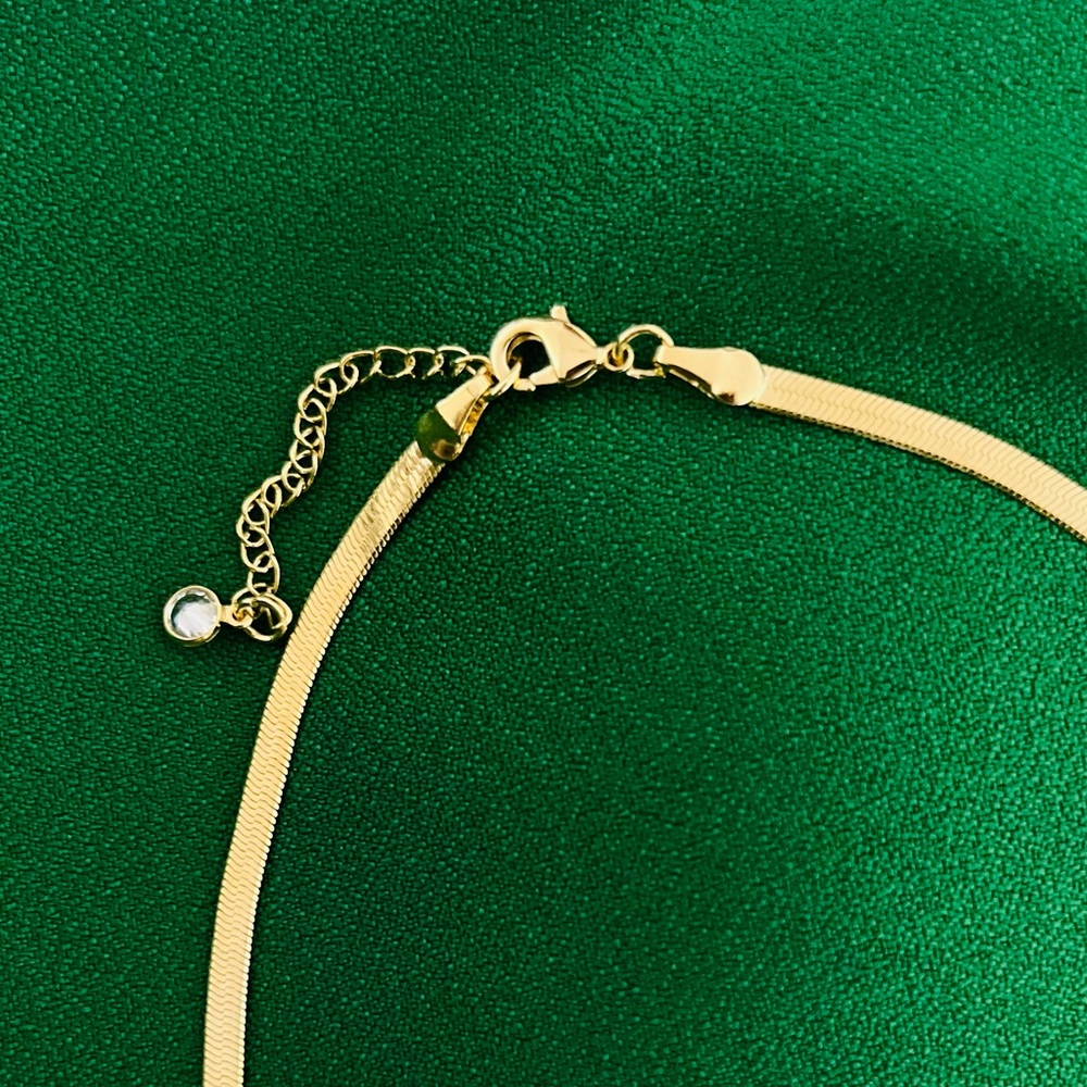01# “Versatile Glam: Adjustable Color Gold Omega Style Necklace” - Picture 4 of 5